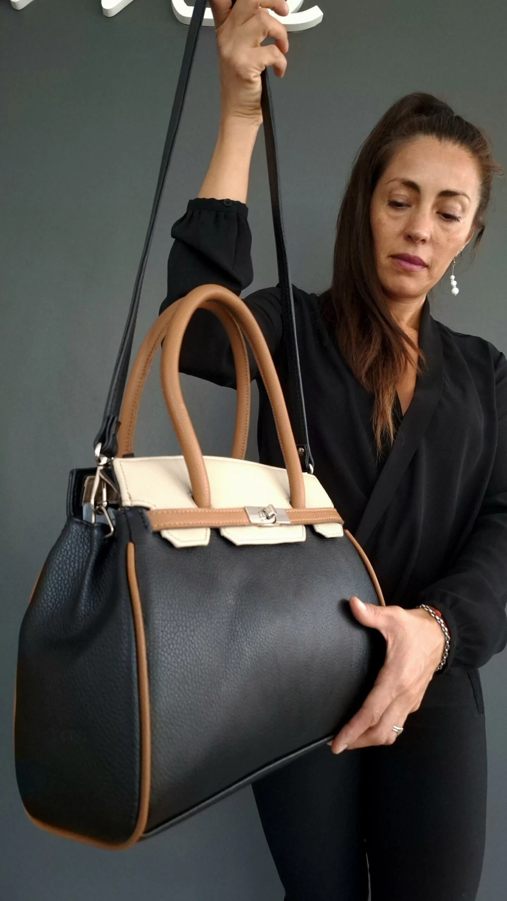 CARTERA ANDRIA | NEGRO-NATURAL