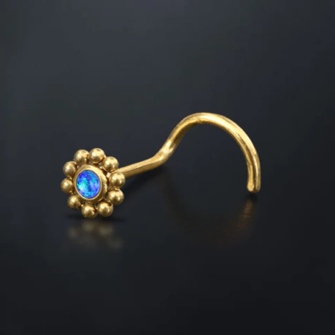 Imagem do Piercing Nariz Pétala Dourada | Beleza Rara