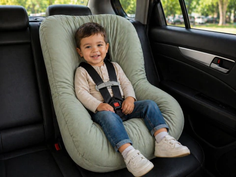 Funda Para Butaca De Auto Verde Malva