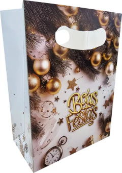 Sacola para presentes natalinos - Boas festas - comprar online