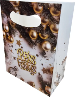 Sacola para presentes natalinos - Boas festas na internet