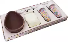 50 Cxs Embalagem Kit Confeiteiro Ovo de Colher 150g Com Cinta - Linha Pascoa Fofura na internet