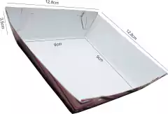 EMBALAGEM BARQUINHA QUADRADA MINI PORÇÕES PP 12,8x12,8x3,5 CM Rosa Marron - Loja Steince