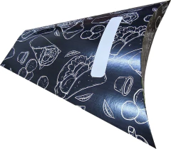 100 Peças - Embalagem Delivery para Crepe Frances - Linha Black - Loja Steince