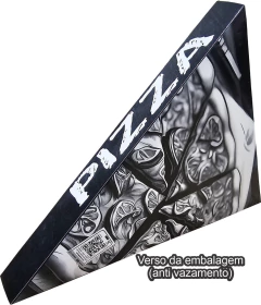 100 Peças - Embalagem Pizza Pedaço Delivery - Linha Black - Loja Steince