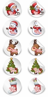 40 Adesivos para sacolas presentes decoração e Mimos Tema Natal 01