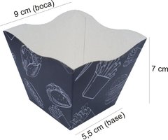 1000 pçs Embalagem Porções Balde PP (porção Individual) Linha Black - Loja Steince