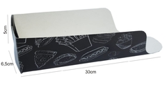 100 pçs Embalagem Hot Dog / Baguetes / Lanches 30cm - Linha Black - comprar online