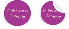 40 ADESIVOS SABORES 2CM - Linha Calabresa com Catupiry