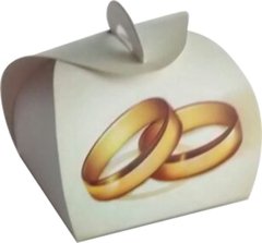 100 pçs Embalagem Bem Casado / Doces Finos - Aliança