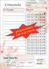 Bloco de Comanda Bar e Restaurante com 100 fls 10x14 Linha PERSONALIZADO