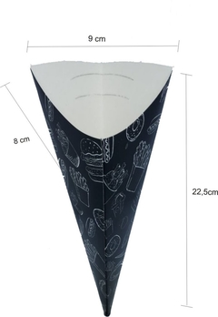 500 pçs Embalagem Cone P - Linha Black (180g) na internet