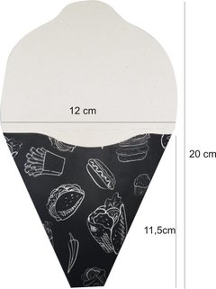 500 pçs Embalagem Para Crepe Frances / Tapioca - Linha Black na internet