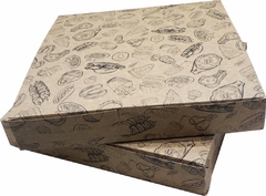 50 Pçs Embalagem Delivery Cento Salgados Doces 30x30x5 na internet