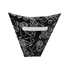 100 Peças - Embalagem Delivery para Crepe Frances - Linha Black na internet