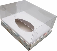 50 Kits Caixa Ovo De Colher 150g Pascoa Encantada + Cintas Linha Encantada na internet