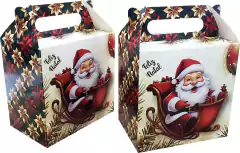 10 Emb Sacola Caixa Presente Natal Linha Noel Encantado - comprar online