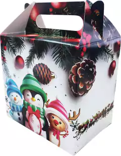 100 Embalagem Sacola Caixa Presente Natal Linha Decorado - Loja Steince