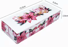 50 Embalagem Caixa Capa Porta Bis Chocolate Natal Flores - Loja Steince