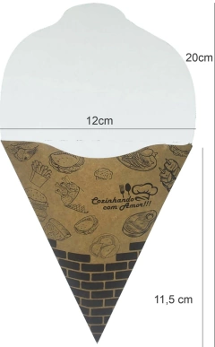 250 pçs Embalagem Para Crepe Frances / Tapioca - Linha Eco na internet