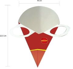 500 pçs Embalagem Cone 02 Molhos - Churros Espanhol Linha Vermelha - comprar online