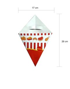 500 pçs Embalagem Cone P Batata Fritas Frango Porcoes - loja online