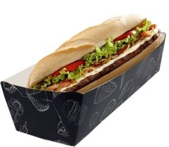 500 pçs Embalagem N05 Hot Dog / Cachorro Quente / Lanches 23 cm - Linha Black
