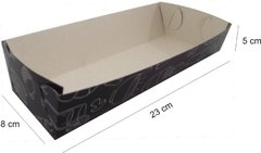 500 pçs Embalagem N05 Hot Dog / Cachorro Quente / Lanches 23 cm - Linha Black na internet