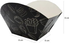 1.000 pçs Embalagem Cestinha - Porção / Hamburguer / Batata Recheada Personalizado - comprar online