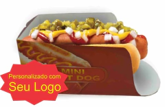 1000 pçs Embalagem MINI Hot Dog / Cachorro Quente / Lanches - Personalizado