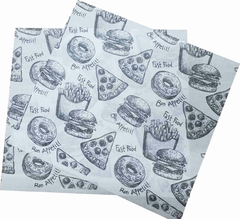 250 Un Papel Acoplado Hamburguer Lanches Burguer Hot Dog