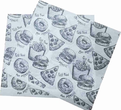 500 Un Papel Acoplado Hamburguer Lanches Burguer Hot Dog
