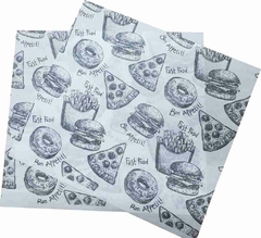1000 Un Papel Acoplado Hamburguer Lanches Burguer Hot Dog