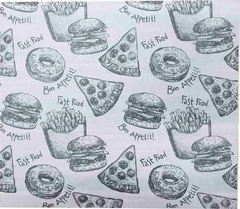 1000 Un Papel Acoplado Hamburguer Lanches Burguer Hot Dog - comprar online