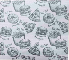 500 Un Papel Acoplado Hamburguer Lanches Burguer Hot Dog - comprar online