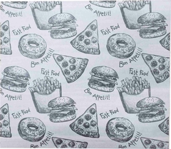 250 Un Papel Acoplado Hamburguer Lanches Burguer Hot Dog - comprar online