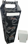 100 pçs Embalagem Pizza Cone Delivery (para 01 cone) - Linha Black