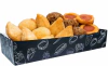 1000 pçs Embalagem Porções G (retangular) / Batata Fritas / Salgados - Linha Black