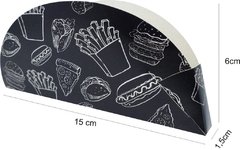 500 pçs Embalagem Suporte para Pastel / tapioca - Linha Black na internet