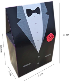 Embalagem Noivo - doces finos e lembrancinhas - Linha Terno Flores - loja online