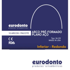 Arco Pré-Formado Aço Redondo Inferior | Eurodonto - comprar online