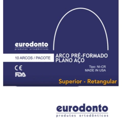Arco Pré-Formado Aço Retangular Superior | Eurodonto - comprar online