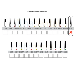 Ponta Diamantada Cone Topo Arredondado KG Sorensen FG| KG Sorensen - loja online