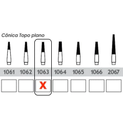Ponta Diamantada Cone Topo Plano Kg Sorensen FG | KG Sorensen na internet