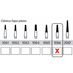 Imagem do Ponta Diamantada Cone Topo Plano Kg Sorensen FG | KG Sorensen