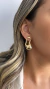 Imagem do BRF064 - Brinco orgânico folheado a ouro e prata