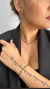 Choker mini trevos preto folheado a ouro - comprar online