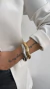 Imagem do BLF021 - Bracelete ondas folheado a ouro e prata