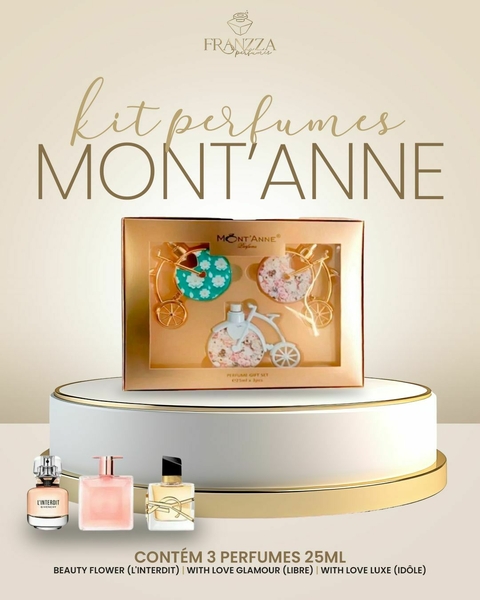 Kit Mont´Anne 3 Perfumes de 25ML EDP ''Bicicletinhas''