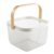 Canasto Ivory Metal con manija madera en internet